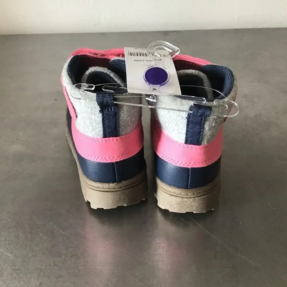 NWT Carters Pink, Blue and Gray Winter Boot 9